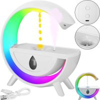 Anti-Gravity Humidifier T00K8 Nightlight Anti-Gravity Humidifier with RGB Light, Diffuser 350ml with USB drip effect White
