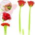 Pensil Flowers ZF2088 23cm blue paste rose shaped flexible gel pen, Red rose flower shaped ballpoint pen line thickness 0.5mm for school