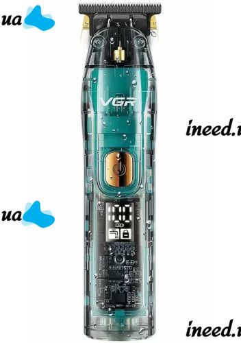 Беспроводная машинка VGR V-961 для стрижки волос с насадками, Аккумуляторный триммер электробритва для окантовки бороды и усов с дисплеем V961 от USB