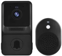 Беспроводной дверной видеозвонок домофон Wi-Fi Mini Doorbell AiWit T2 Mini 720p для дома, Аккумуляторный WIFI звонок с камерой Android iOS Черный