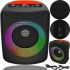 Беспроводная Bluetooth колонка JBK-S1 с RGB LED подсветкой и функцией Power Bank, Аккумуляторная блютуз акустика USB AUX для Android IOS Черная