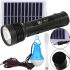 Ручной аккумуляторный фонарик X-Balog BL YW-037 3W с гибкой LED лампой и солнечной панелью Туристический фонарь Power Bank Yawang для кемпинга Черный