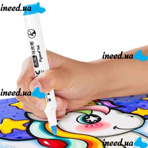 Профессиональный набор скетч маркеров Creative Acrylic Marker 18 шт для рисования в ведре, Акриловые маркеры фломастеры линеры AND635-18 цветов