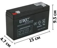 Герметичний акумулятор BATTERY UKC 6V 12A свинцево кислотна акумуляторна батарея