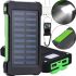 Портативное зарядное батарея Power Bank Solar JS-809 50000 mAh с солнечной панелью и фонариком, Внешний аккумулятор повербанк для зарядки USB 2.1A