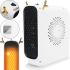 Підлоговий спіральний обігрівач тепловентилятор Voltronic JIEBO-N8 500W з ріжками оленя, переносний настільний електрообігрівач Deer Білий