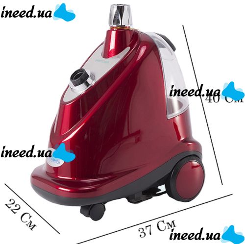 Professional Vertical Steamer Liting LT-6 2000W with Brush and Adjustable Clothes Hanger, Steam Iron, Steam Generator Red
