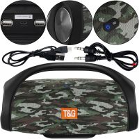 Большая беспроводная музыкальная колонка T&G Booms Box Big Камуфляж с ручкой, портативная акустика bluetooth в стиле Boombox USB AUX для Android IOS