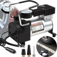 Автокомпрессор от прикуривателя Аir pump HS-208 965кПа для накачки шин 140PSI 10Amp Автомобильный компрессор насос для подкачки колес машины Черный