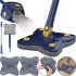 Квадратная телескопическая швабра Triangle Spin Mop для сухой и влажной уборки Регулируемая швабра Клевер с отжимом 360 для мытья окон и стен