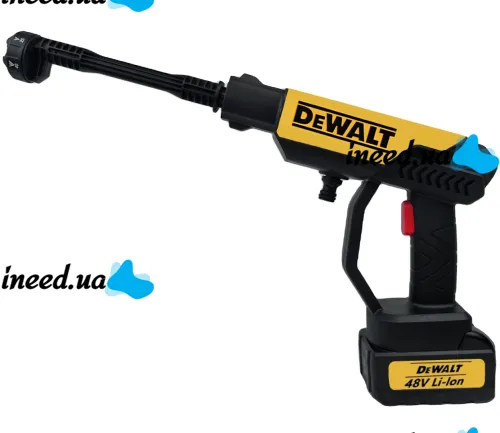 Беспроводная мойка высокого давления Dewalt DCPW600N 48V 5Ah 2 аккумулятора, аккумуляторная мини автомойка с кейсом, распылитель Девольт для авто