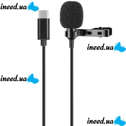 Петличный микрофон Media Microphone DM USB Type-C MK-3 с разъемом для телефона, мини микрофон 15 см, проводная петличка