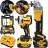 DeWalt Power Tool Kit Rechargeable Grinder DCG405P2 cordless wrench DCF922 36V 5Ah, Dewalt Kit with 2 batteries in a case