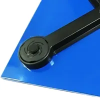 Електронні підлогові ваги Domotec MS-1604 до 180 Кг, Квадратні скляні ваги з Led дисплеєм для зважування Домотек до 180кг Сині