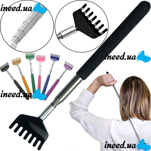 Telescopic Folding Scraper Yeipis Tickle grab XL-740 20-68 cm for back, Massage Folding Carding Brush for 5 sections for massage and Itching Relief