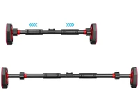 Раздвижной турник в дверной проем RPM Sports DL-413 65-100 см телескопический тренажер для подтягиваний с уровнем и кольцами, планка на двери AND5364
