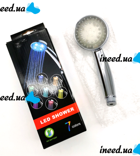 Світлодіодна насадка для душу LED Shower Bradex душова лійка з підсвічуванням для води 4 колірні режими датчик температури душова гарнітура, що світиться