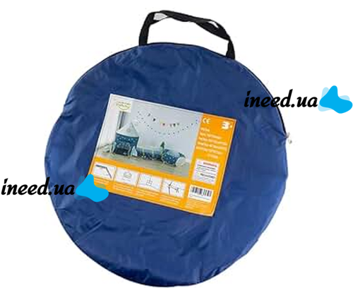 Children's Play Tent Castle Beautiful Cubby house 3 in 1 for Children with Tent House, Tunnel and Dry Pool, Prefabricated Teepee with Bag Blue