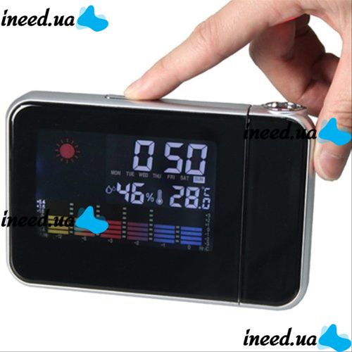 Настольные часы с проектором времени Kronos DS-8190 метеостанция  Color Screen Calendar