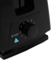 Электрический тостер Bitek BT-263 Black 1000w кухонный горизонтальный электротостер на 2 тоста для хлеба со съёмным поддоном 2 Slice Toaster Черный