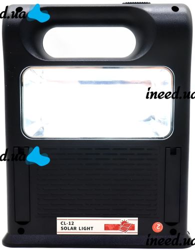 Портативна сонячна станція CcLamp CL - 12 30W акумуляторний світлодіодний LED ліхтар повербанк з 2 лампочками на сонячній батареї Power Bank