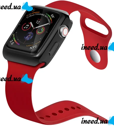 Наручные Смарт часы Smart Watch T500 спортивные с микрофоном, тонометром IP67 Aluminium 44mm Умные часы с функциями фитнеса и здоровья Красные