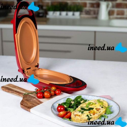 Двухсторонняя электросковорода для вторых блюд Red Copper 5 Minuts Chef 800W электрическая плита, скороварка, бутербродница с антипригарным покрытием