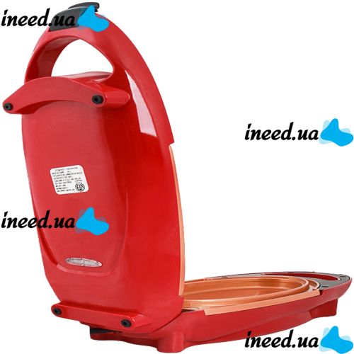 Двухсторонняя электросковорода для вторых блюд Red Copper 5 Minuts Chef 800W электрическая плита, скороварка, бутербродница с антипригарным покрытием