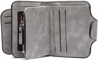 Женский замшевый кошелек Baellerry Forever Mini N 2346 Grey женское мини портмоне на 10 отделений для купюр и мелочи 10.5Х11.5 см Серое