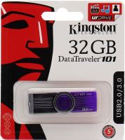 USB Flash 32GB флешка Kingston DataTraveler DT101 G2 флеш-накопитель, карта памяти, USB-накопитель для хранения документов, фото и видео 32Гб