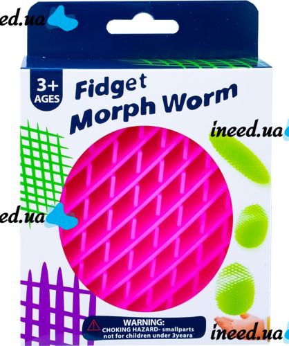 Растягивающаяся детская игрушка антистресс Червяк непоседа Fidget Morph Worm для рук, Телескопическая сетка трансформер червь для детей и взрослых