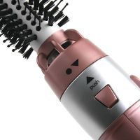 Мультистайлер для укладки Gemei GM-4831 7 в 1 фен щетка с насадками 2200W плойка щипцы Gemmy для сушки, завивки, выпрямления и объема волос Розовая