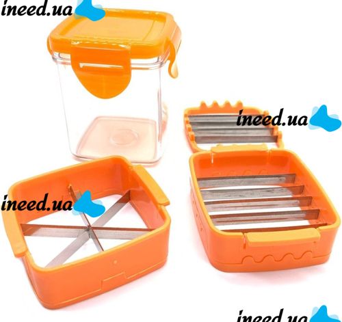    Овощерезка с контейнером 5 в 1 Nicer Dicer Quick ручной измельчитель слайсер для овощей и фруктов, кухонный набор с насадками для нарезки продуктов