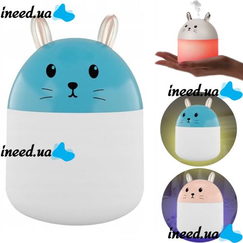 Настольный ультразвуковой увлажнитель воздуха ночник кролик Humidifier Rabbit ВА-12, Портативный USB Арома-диффузор с подсветкой, Ночник-увлажнитель