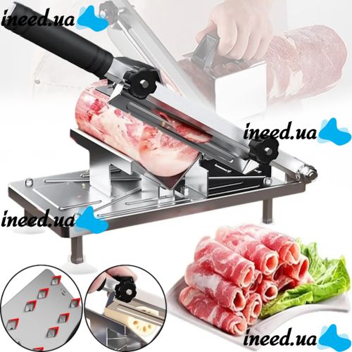 Ручной кухонный станок ломтерезка Food Slicer LY-38 слайсер для нарезки мясных, колбасных и сырных изделий, Станок резак YK114 для замороженного мяса