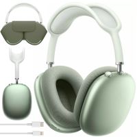 Беспроводные Bluetooth наушники AirPods Max Green полноразмерные блютуз стереонаушники с микрофоном шумоподавлением в чехле Smart Case MGYJ3 Зеленые