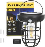 Подвесной кемпинговый фонарь Solar Sensor Light CL-T88 3 режима уличный светодиодный светильник с датчиком движения и ручкой на солнечной батарее