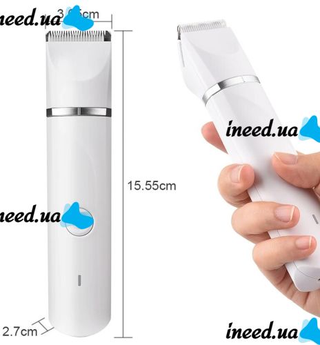 Беспроводная машинка для стрижки домашних животных 4 в 1 Pet Hair Cutter AND391 аккумуляторная для груминга собак и кошек с 4 съемными головками