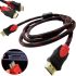 Усиленный кабель Hdmi to Hdmi 3м 1080p в обмотке Кабель-удлинитель HDMI-HDMI 3m 3 m, 3 м для монитора и телевизора в оплетке Черно Красный