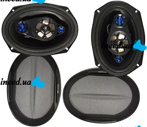Автомобильные колонки акустика Boschmann BM Audio WJ1-S99V4 500W в авто 2 шт, Овальные 4-х полосные динамики Бошман в машину, Автоакустика Черные