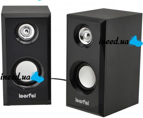 Проводные компьютерные колонки LeerFei D-092 2.0 с регулировкой громкости для компьютера 6W для PC, Стерео колонка акустика для ПК D092 от USB