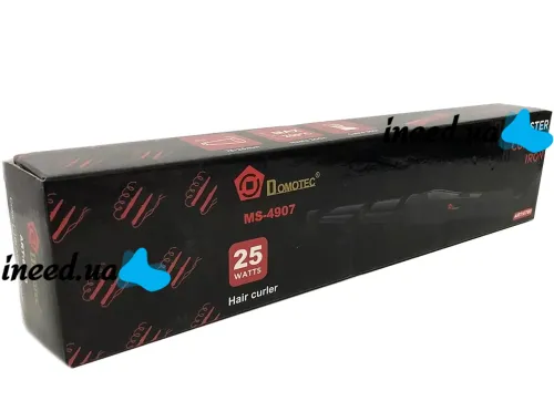 Профессиональная конусная плойка Domotec MS-4907 для спиральной завивки и укладки волос Афрокудри, Конусообразная плойка для локонов MS 4907 Красная