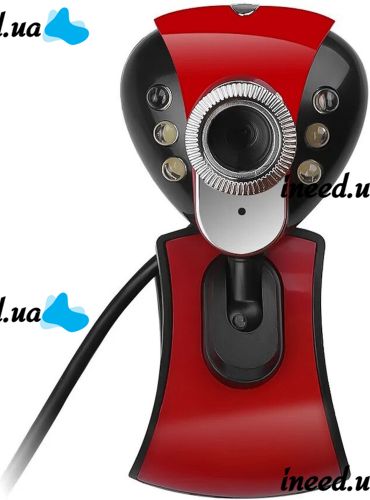 Веб камера с микрофоном Digital HD Camera DG-899 1280х720 универсальная внешняя USB веб-камера на прищепке для ПК компьютера и ноутбука Красная