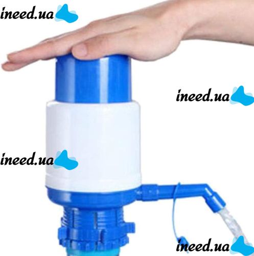 Механическая помпа насос для питьевой воды Drinking Water Pump WL-03 на бутыль с водой, Ручная помпа дозатор для подачи воды на бутылку ОМ-Х691 Синяя