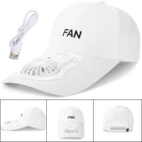 Бейсбольная кепка с вентилятором Fan RS-75 Белая, солнцезащитная, охлаждающая бейсболка с обдувом, USB зарядкой, аккумулятором на солнечной батарее