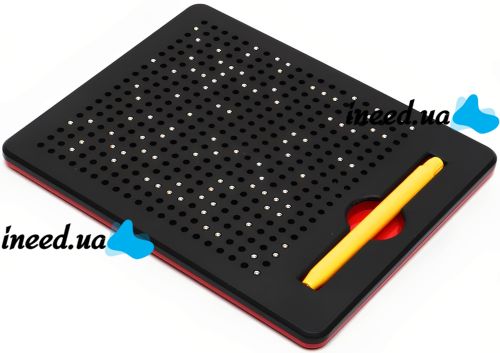Магнитная доска для рисования шариками MagPad 1763-1 на 380 магнитов со стилусом, детский развивающий магнитный планшет для творчества TSQ-380