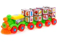 Children's Toy Steam Train 2366 A with dice letters, Children's Toy Steam Train with dice letters 2366