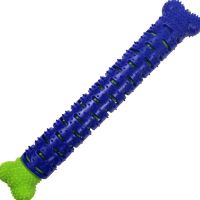 Зубная щетка для чистки десен собак Chewbrush Ardemer самоочищающаяся резиновая собачья кость, жевательная игрушка-косточка для зубов 25*4.5 см Синяя