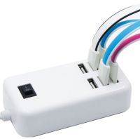 Сетевое зарядное устройство USB Desktop Charger 20W на 6 портов с выключателем, Зарядка адаптер для зарядки телефонов на 6 разъемов от сети Белый