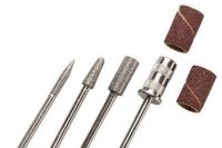 Bucos Nail Drill ZS-100 Handheld Polisher (20,000 rpm) for Professional Manicures and Pedicures—6-in-1 Polishing Handpiece, + Bit Set—Pink